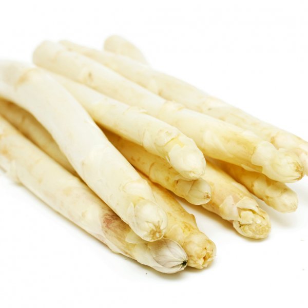 Top View, Fresh Tasty White Asparagus, Seasonal Vegetable, New Harvest,  with Piller and Knife, Ready To Cook Stock Image - Image of fresh, meal:  135858045